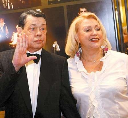 Николай Караченцов с женой Людмилой Поргиной после аварии